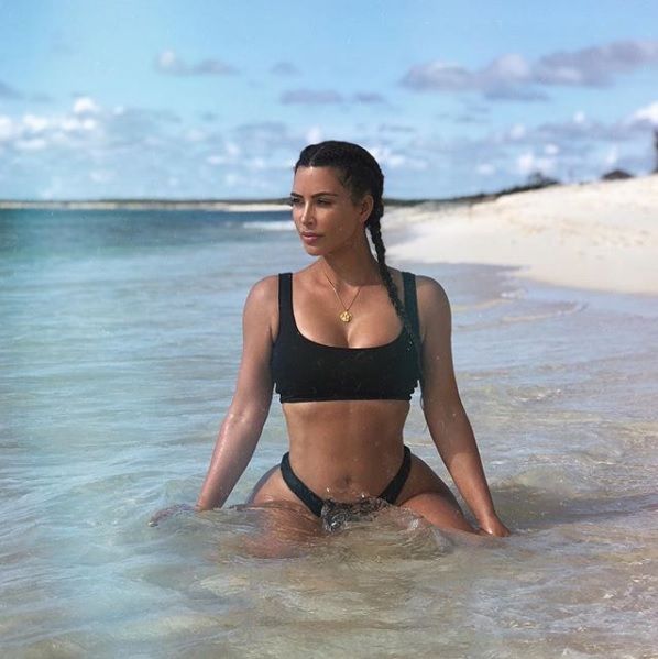 Kim Kardashian beach Turks and caicos
