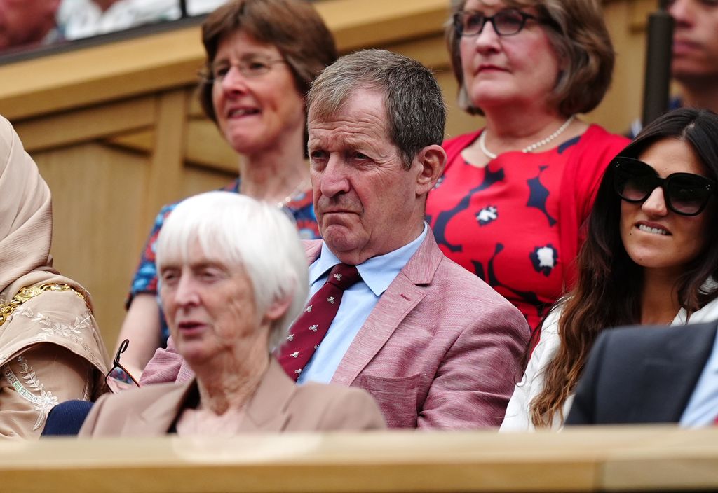 Alastair Campbell in the royal box on day two of the 2024 Wimbledon Championships 