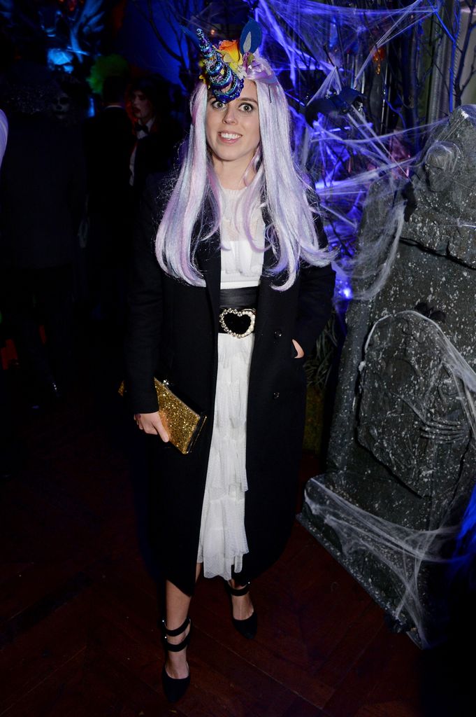 Princess Beatrice in a unicorn Halloween outfit