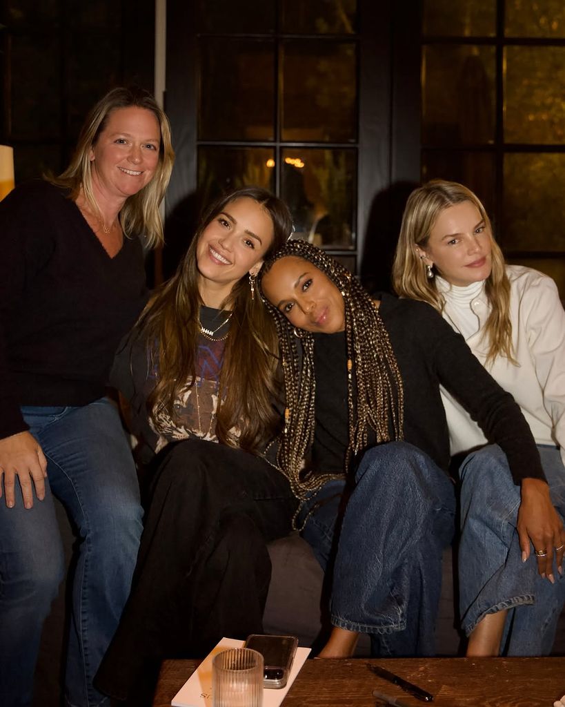 Spirit Daughter, Jessica Alba, Kerry Washington and Kelly Sawyer pose for pictures 