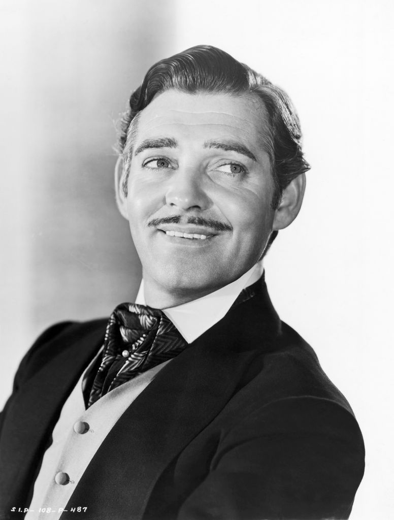 Clark Gable: Gable’s pencil mustache was refined and polished, epitomizing 1930s and ’40s Hollywood elegance. His thin, well-groomed mustache became a symbol of sophistication, influencing men’s grooming during Hollywood’s Golden Age.