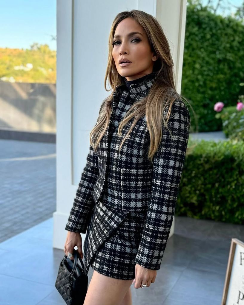 Jennifer Lopez Check Suit