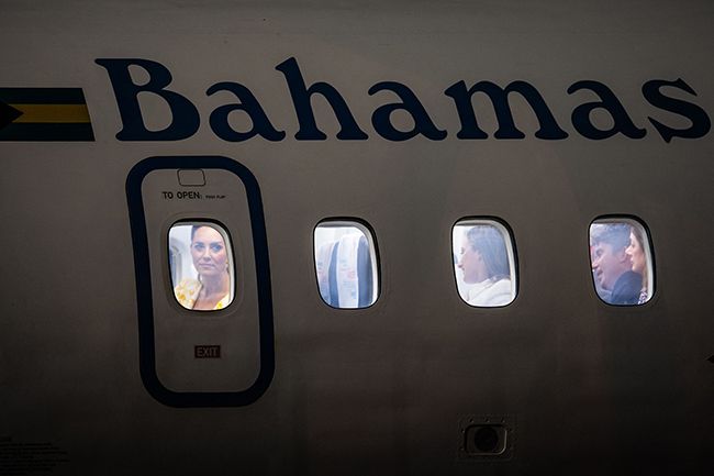 kate middleton inside bahamas airplane