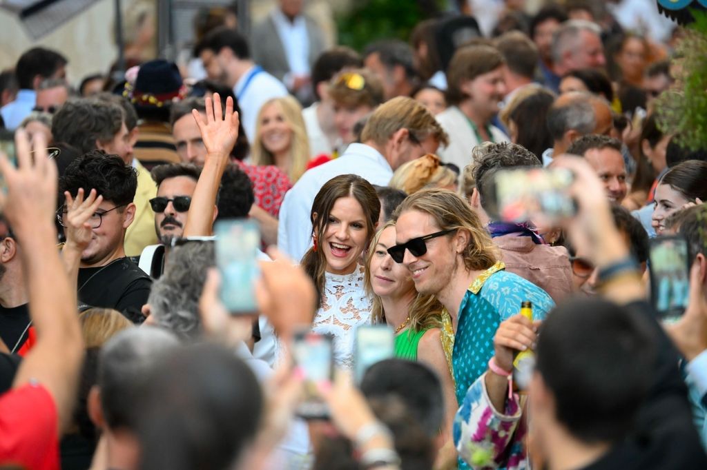 crowds in street party