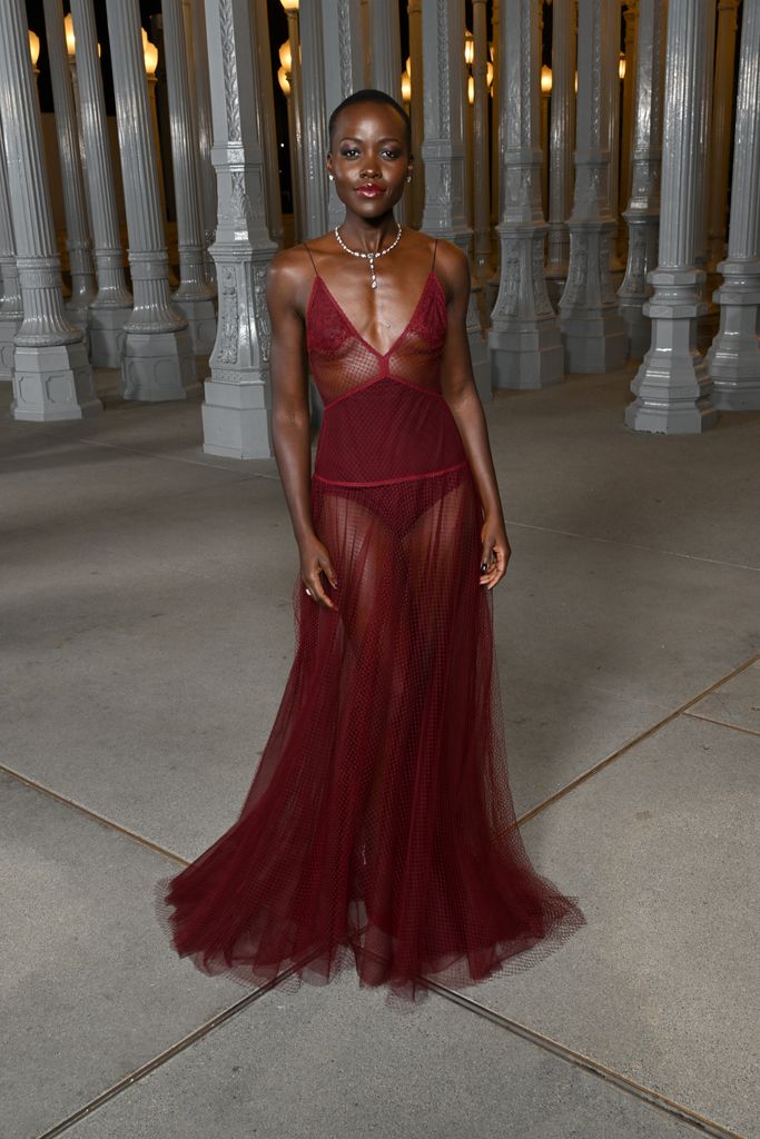 Lupita Nyong'o, wearing Gucci, attends the 2023 LACMA Art+Film Gala, Presented By Gucci at Los Angeles County Museum of Art on November 04, 2023 in Los Angeles, California.
