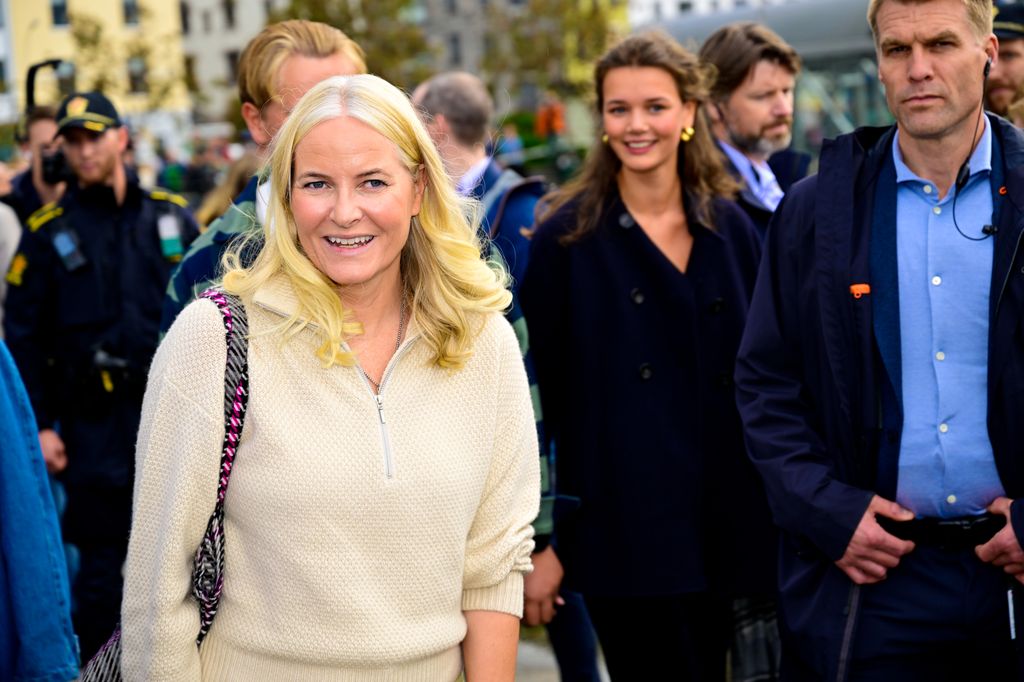 Crown Princess Mette-Marit at boat party