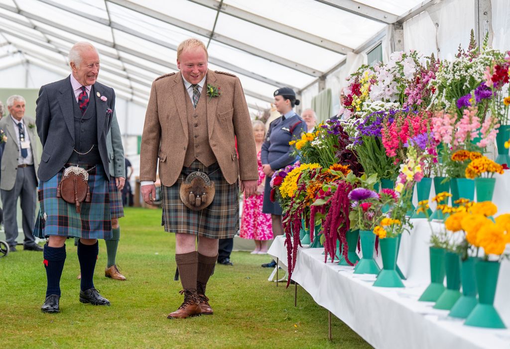 King Charles viewing the flower displays