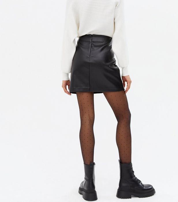 new look leather skirt