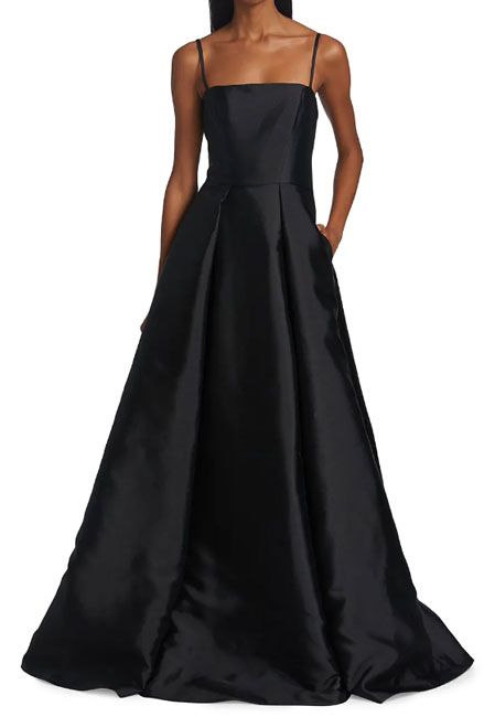vera wang diane fit flare gown saks