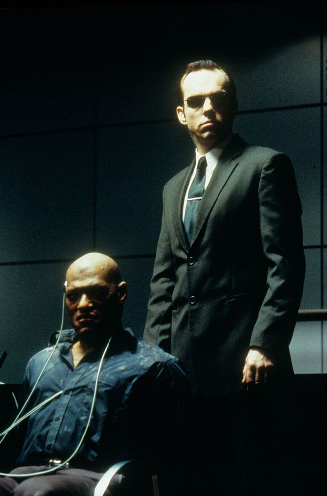 Hugo Weaving as Agent Smith in The Matrix