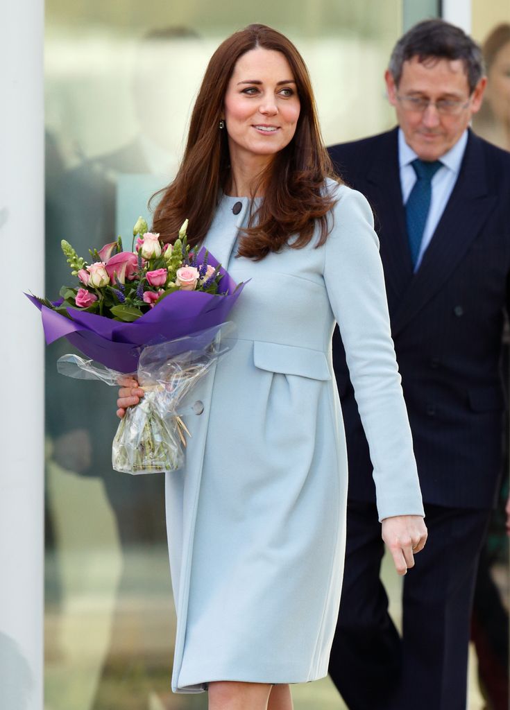 Princess Kate leaves after visiting the new Kensington Leisure Centre on January 19, 2015 in London, England.