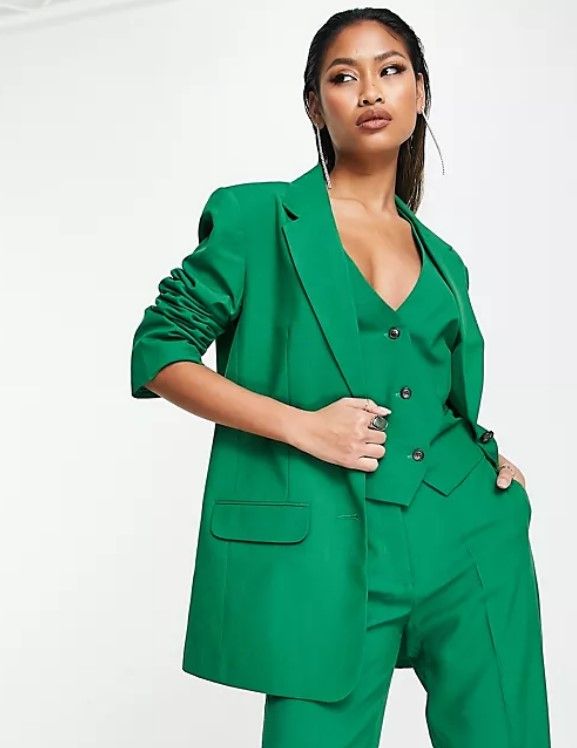 ASOS DESIGN Mix & Match slim boy suit blazer in green