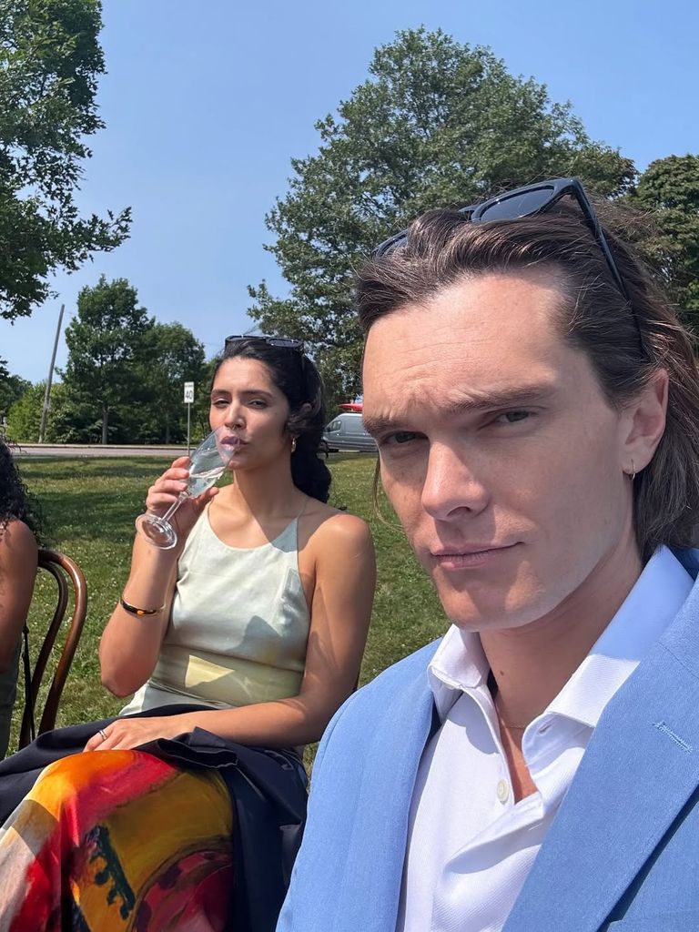 Luke Baines and Miranda Rae Mayo at Alberto Rosende's wedding