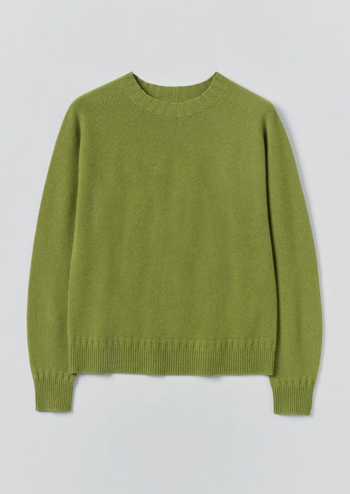 Wool Cashmere Crew Neck Sweater
