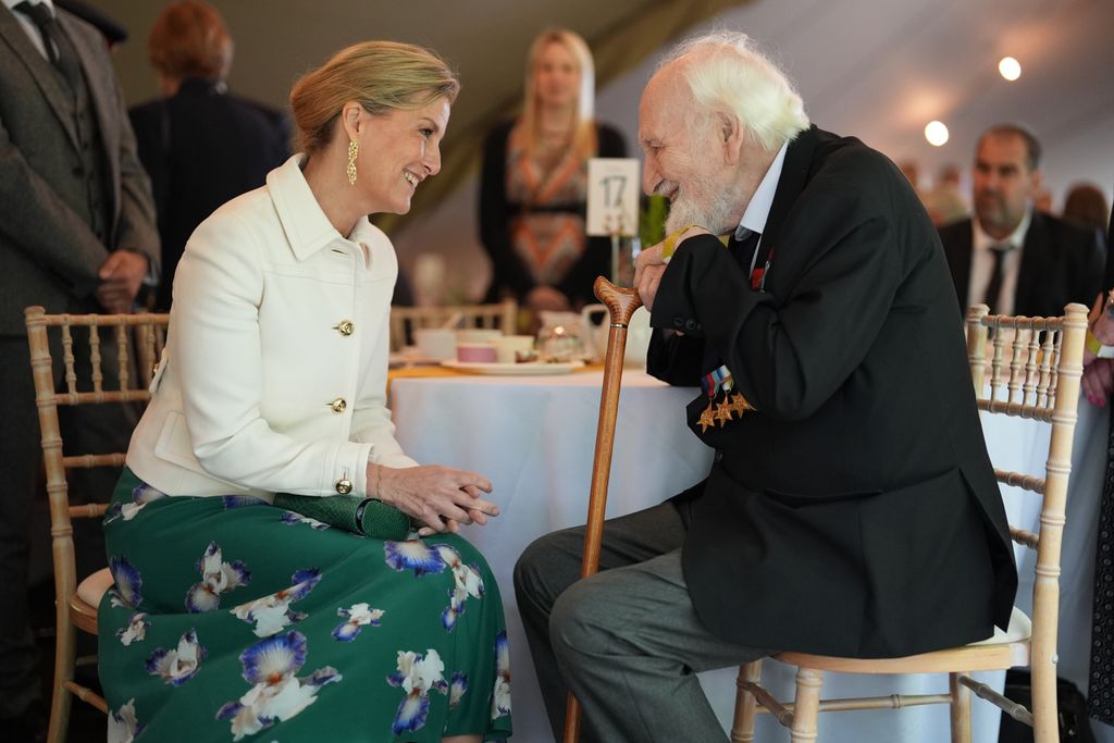 Duchess Sophie met D-Day and Normandy veterans ahead of the Royal British Legion's service of remembrance at the National Memorial Arboretum