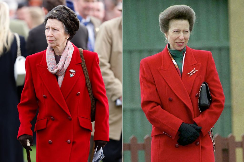 Princess Anne wore the same coat, 27 years apart