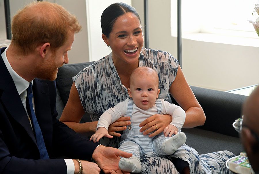 archie smiling meghan lap