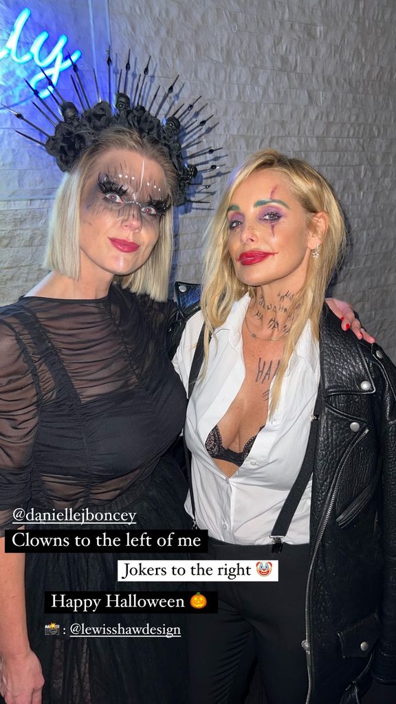 Louise Redknapp and her friend on Halloween