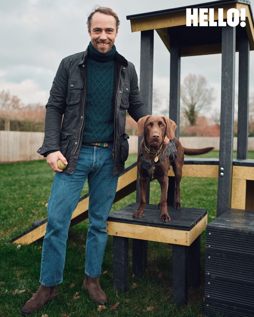 James Middleton and Andy Pandy, a labrador-spaniel cross who has been waiting a year and four months to find a new home