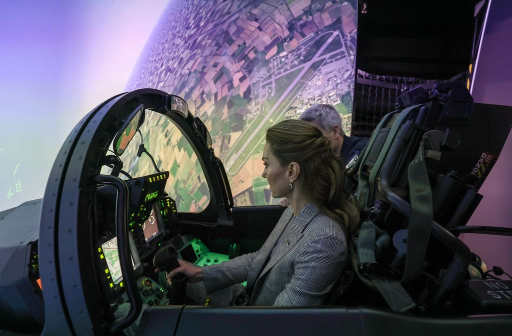 Kate inside the Typhoon Future Synthetic Training facility 