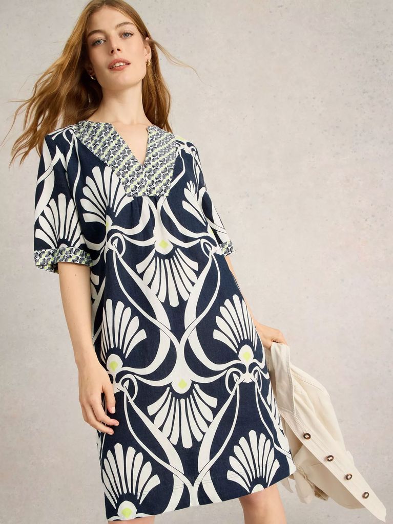Gaun linen barang putih