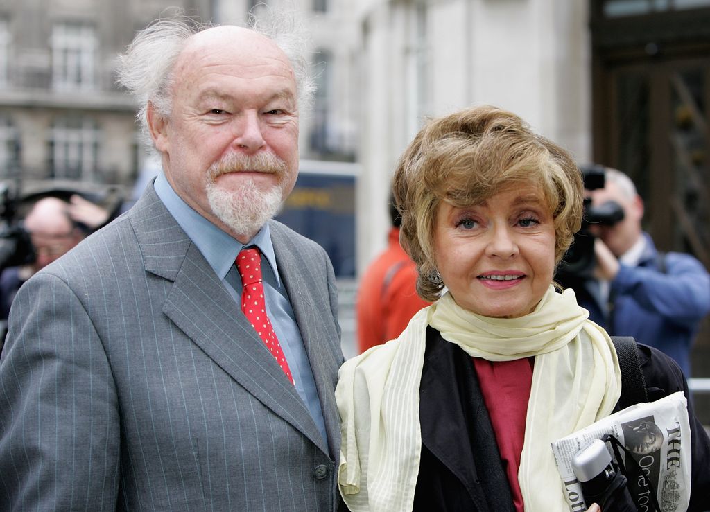Prunella Scales and Timothy West are seen entering Broadcasting house before the Queen visits to mark the anniversary of the granting of the Corporation's Royal Charter ahead of her 80th birthday tomorrow on April 20, 2006 in London,