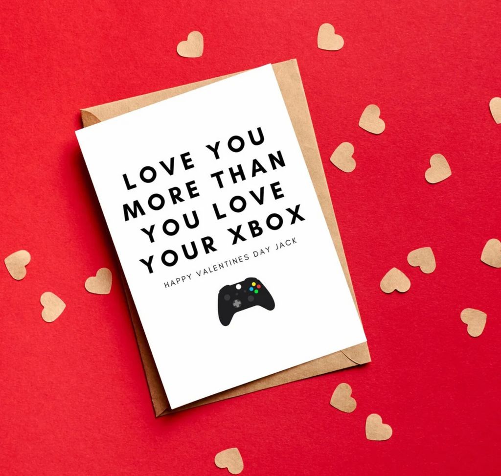 Valentine's day card for xbox fan