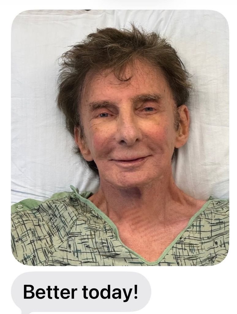 Barry posted a selfie from his hospital bed