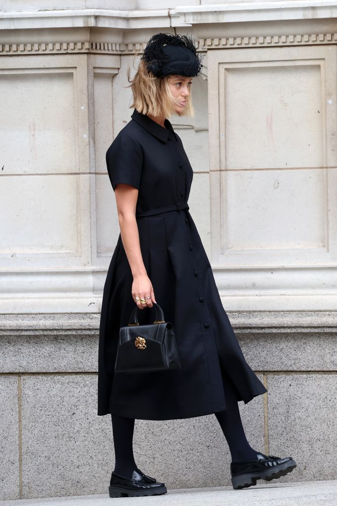 Lady Amelia Windsor attends the Funeral of the Duchess of Kent at Westminster Cathedral