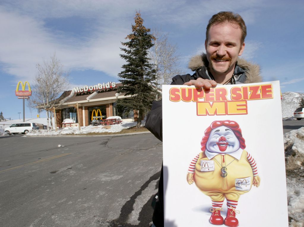 Morgan Spurlock, director of "Super Size Me" during 2004 Sundance Film Festival - "Supersize Me" people portraits in Park City, Utah, United States. (Photo by Randall Michelson/WireImage)
