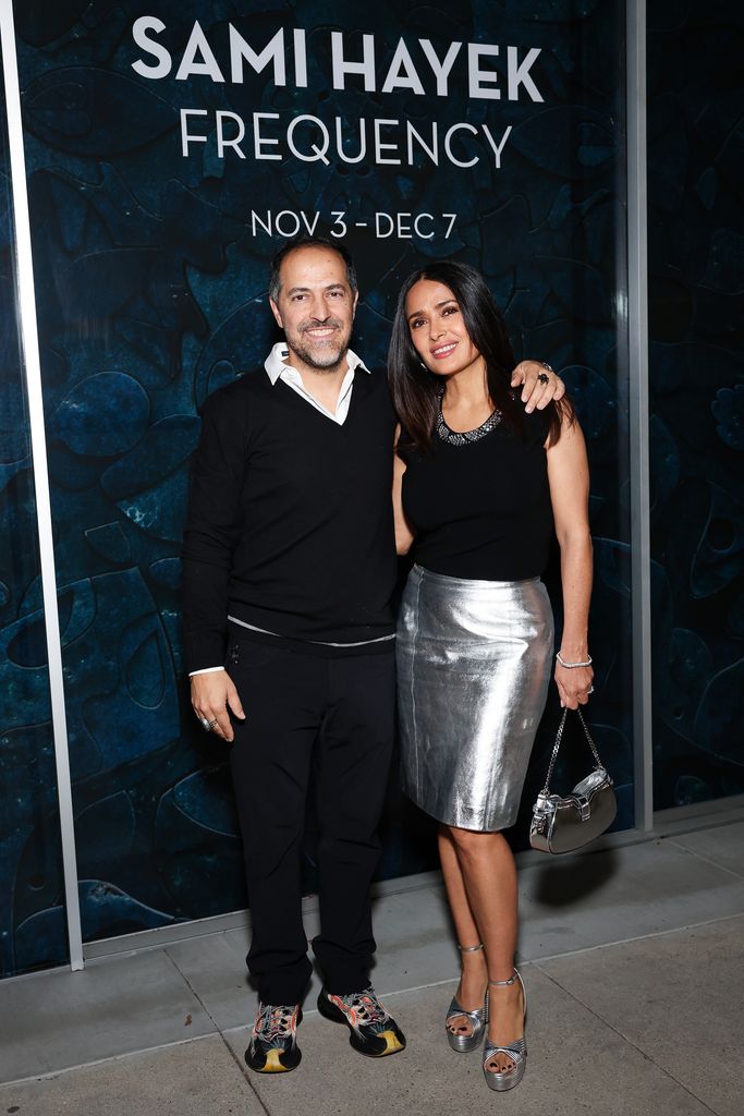 Salma Hayek supported her brother Sami Hayek at the opening of his new exhibition FREQUENCY 