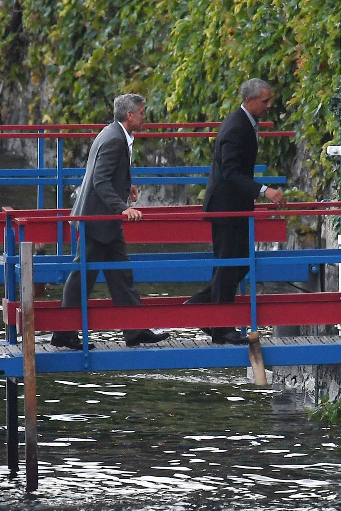 George Clooney and Barack Obama are seen June 2019 in Lake Como 