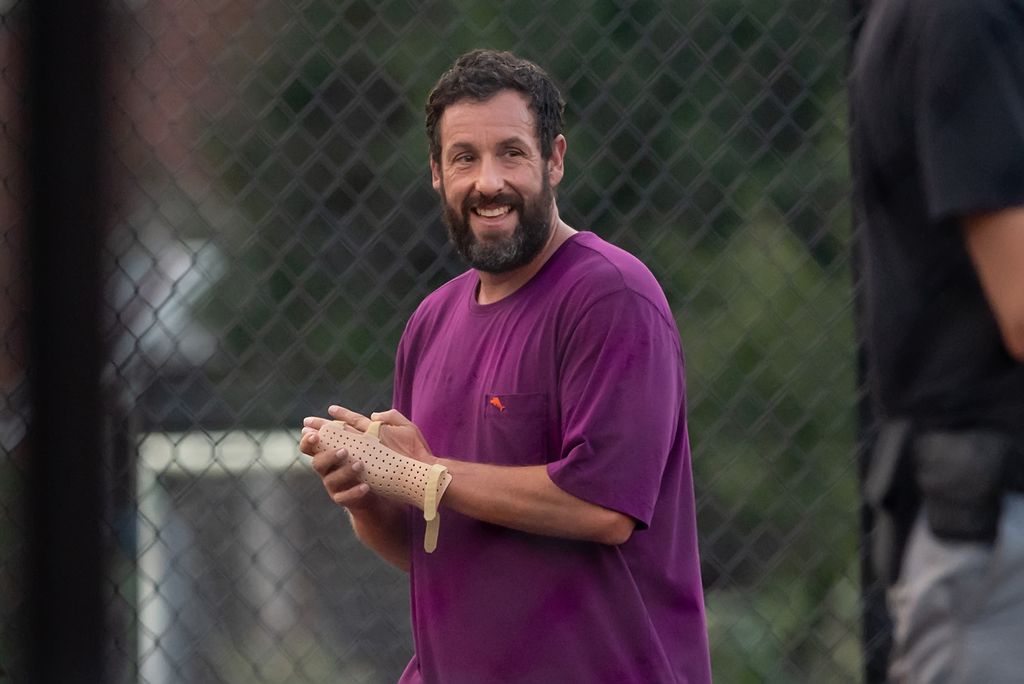 adam sandler on set of hustle