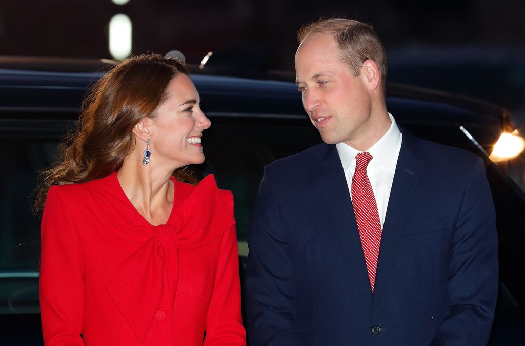 Catherine and william looking at eachother