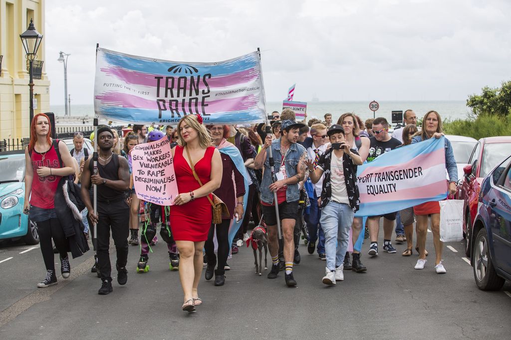 Marchers at Trans Pride Brighton