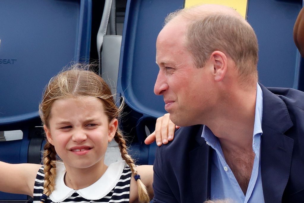 Prince William and Princess Charlotte at the Commonwealth Games