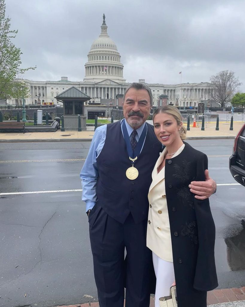 Tom Selleck poses with his daughter Hannah Selleck for a photo in Washington DC, shared on Instagram