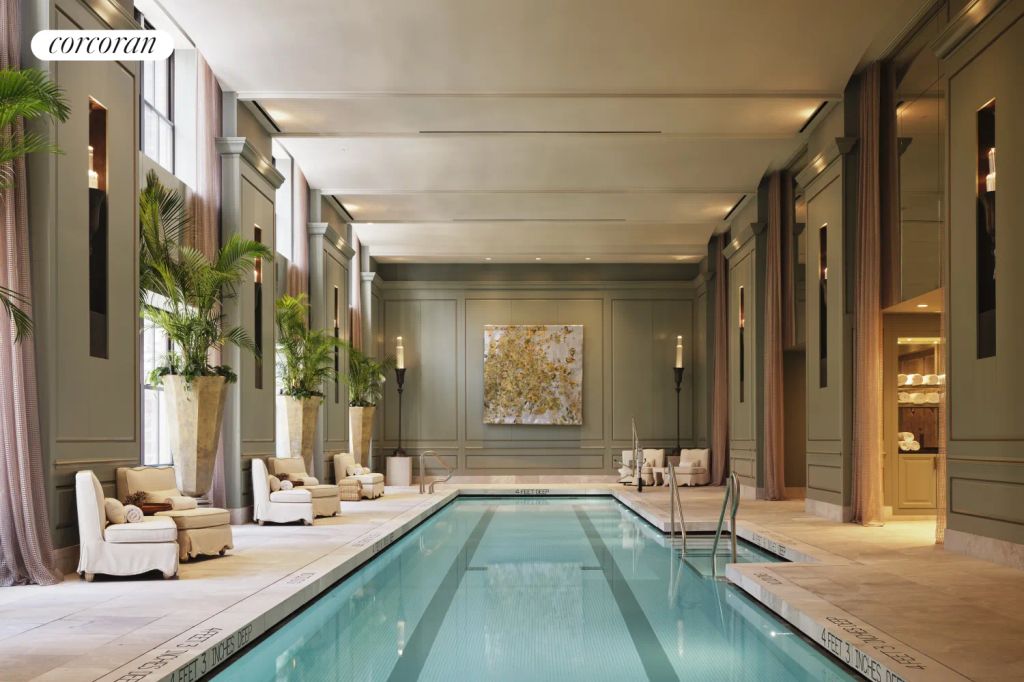 Shared swimming pool at 111 W 57th Street in NYC