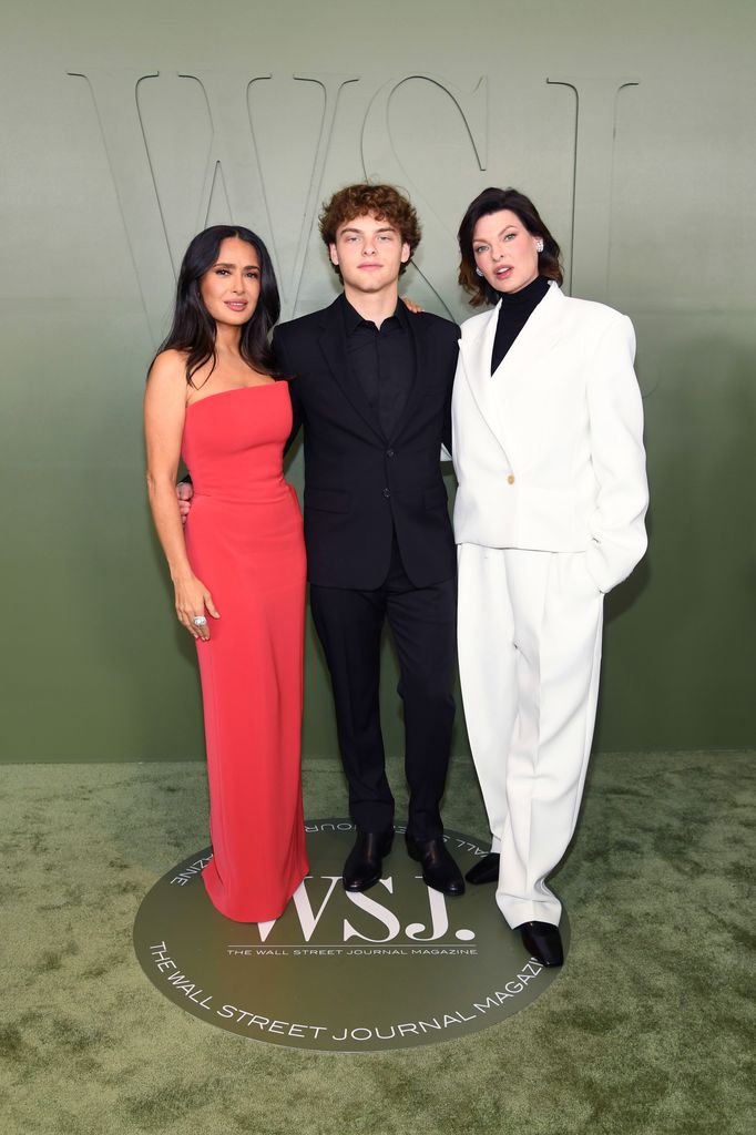 Salma Hayek, Augustin Evangelista and Linda Evangelista attend the WSJ. Magazine 2024 Innovator Awards 