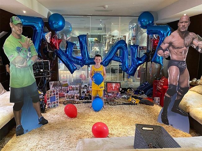 Coleen Rooney son Klay birthday decorations