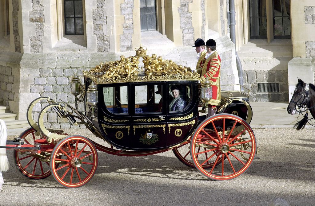 Queen Margrethe at the start of her state visit at Windsor Castle 