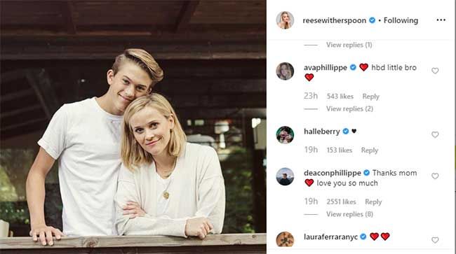 reese witherspoon son deacon message