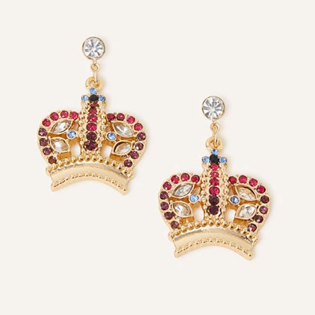 crown drop earrings