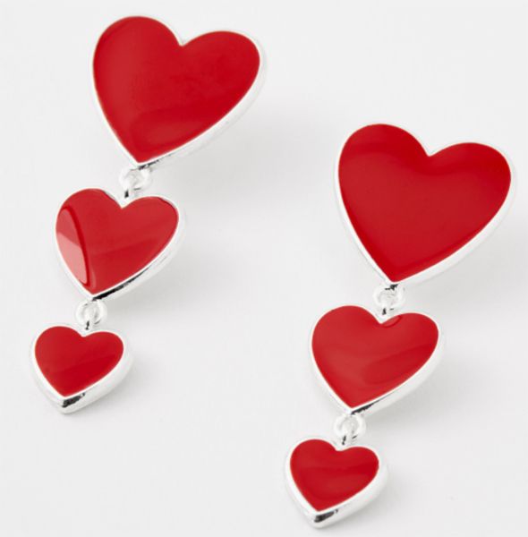 heart earrings claires