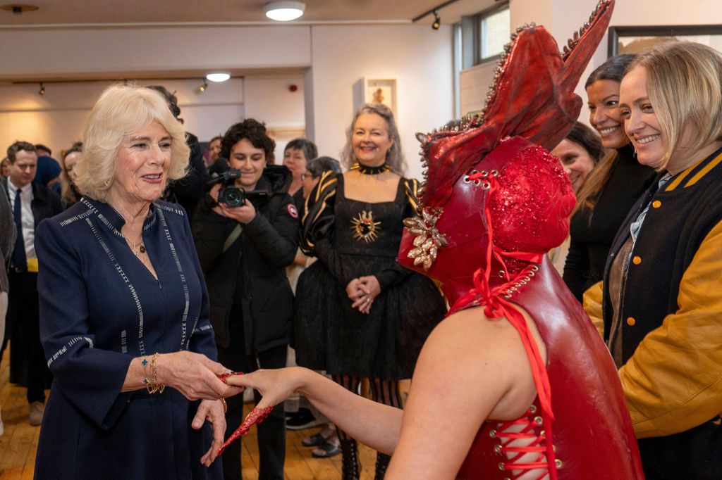 Queen Camilla meeting costume designer Syban Velardi-Laufer