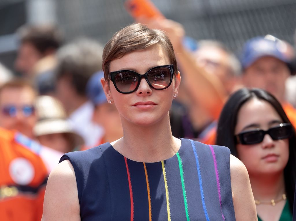 Princess Charlene of Monaco wearing sunglasses at the F1 Grand Prix of Monaco