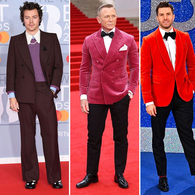 celebs bright suits