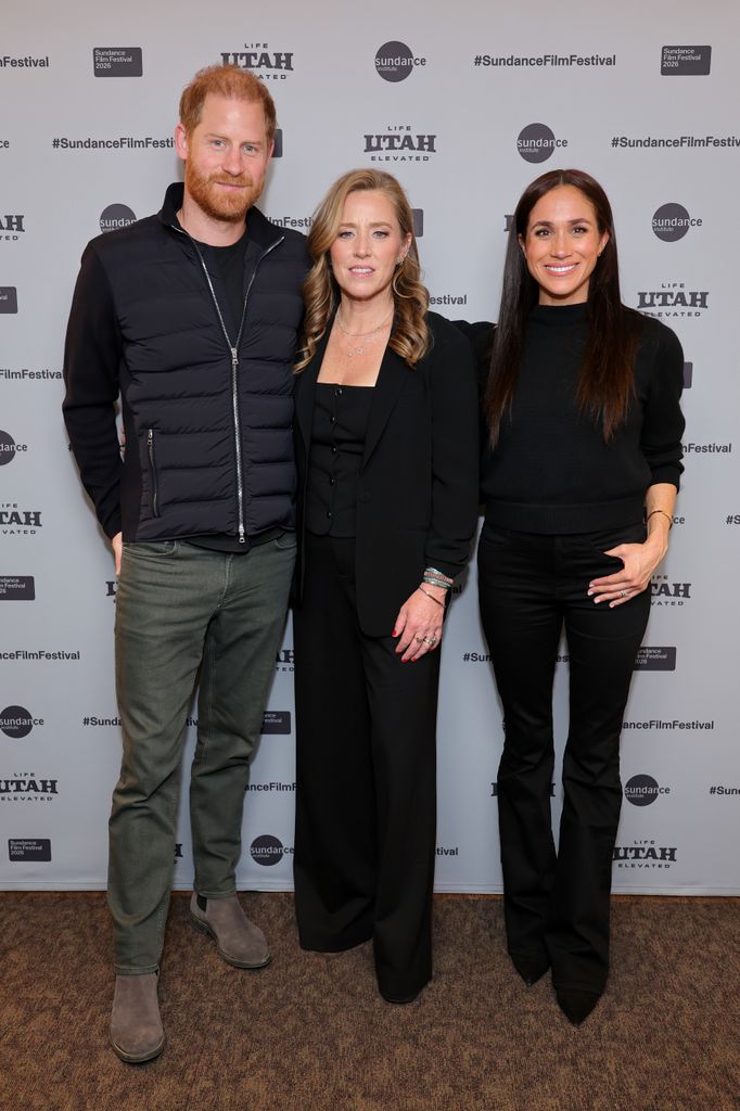 The Duke and Duchess with Amy Redford at the premiere of "Cookie Queens" during the 2026 Sundance Film Festival