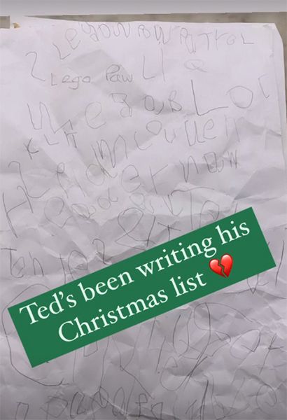 alex jones teddy christmas list