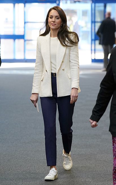 Kate Middleton white boucle blazer